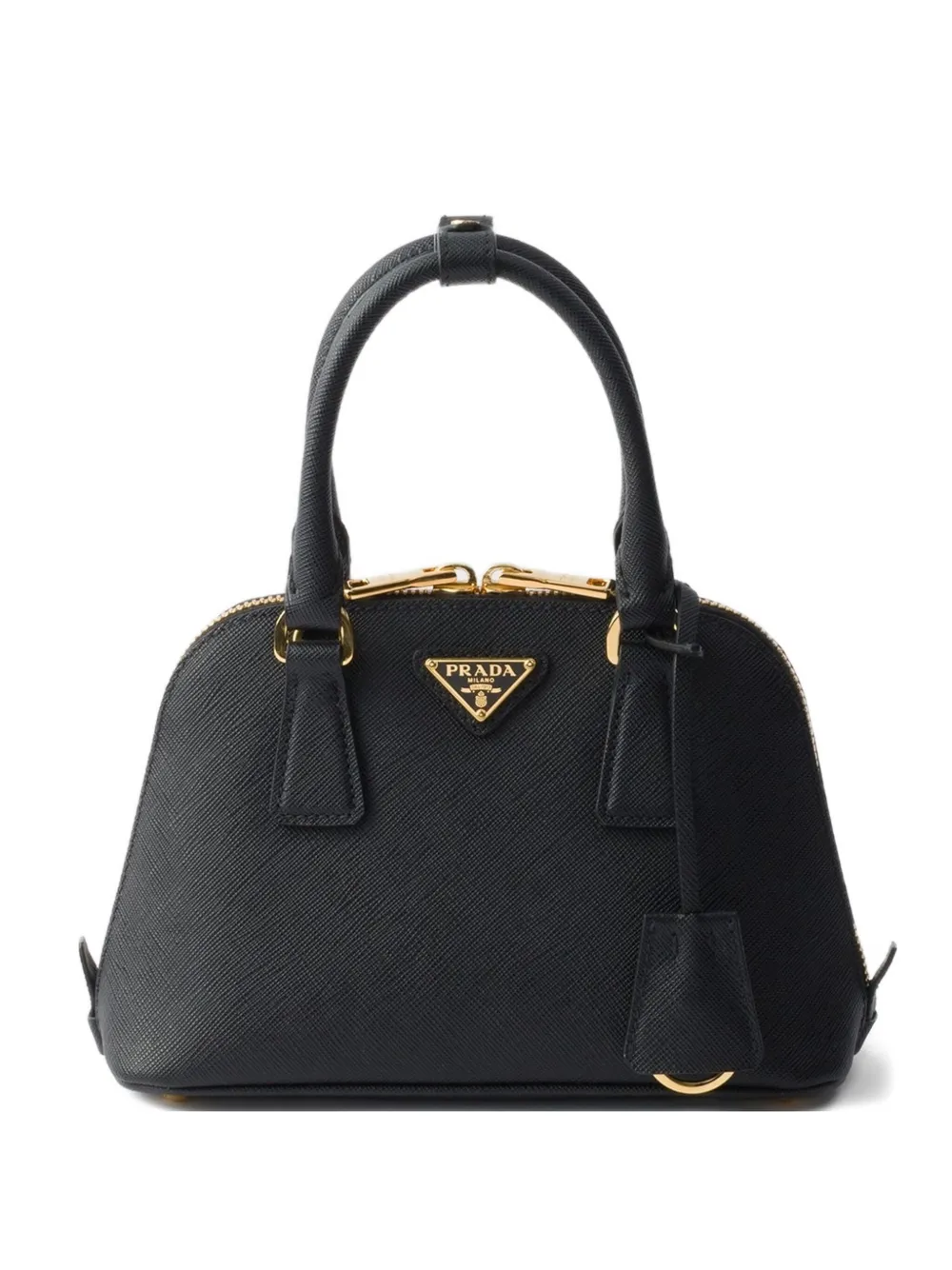 Prada saffiano-leather zip tote bag Zwart