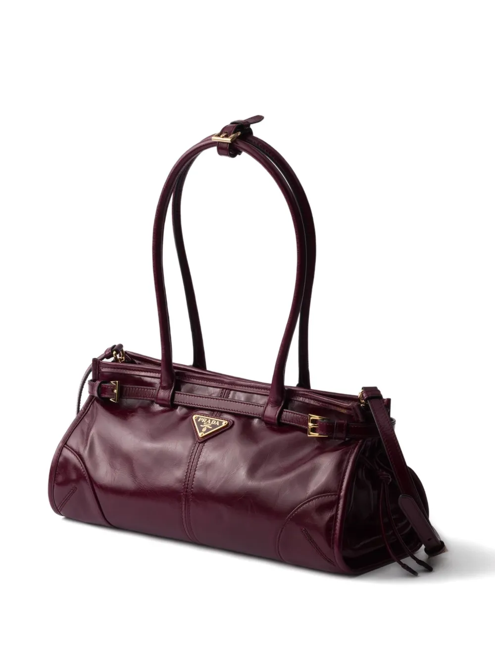 Prada medium Bonnie leather handle tote bag Rood