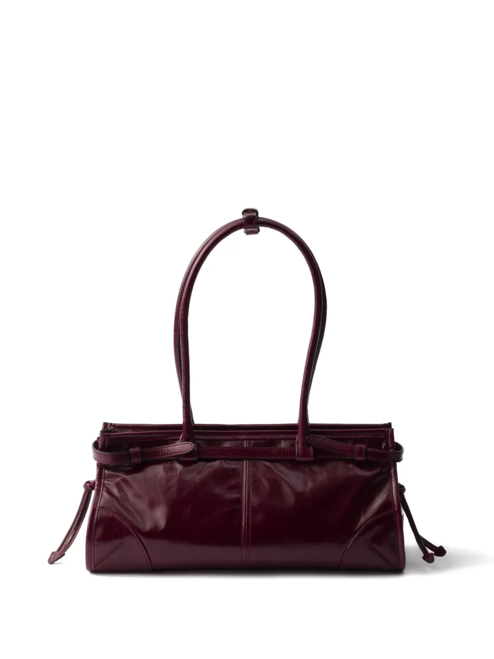 Prada medium Bonnie leather handle tote bag Rood