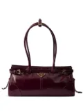 Prada medium Bonnie leather handle tote bag - Red