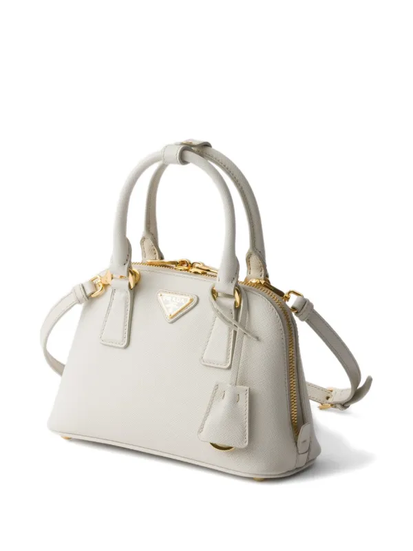 Prada プロムナード サフィアーノレザーミニバッグ | ホワイト