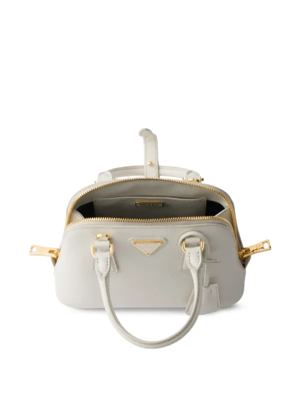 Prada プロムナード サフィアーノレザーミニバッグ | ホワイト