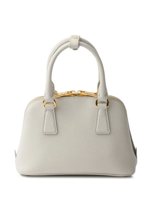 Prada プロムナード サフィアーノレザーミニバッグ | ホワイト