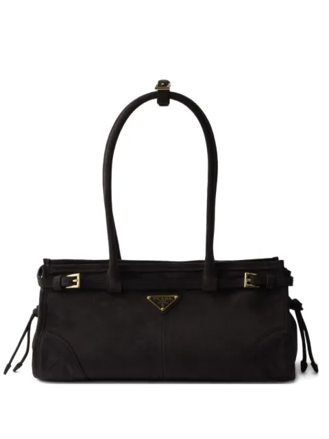 Prada Borsa tote in pelle scamosciata con coulisse
