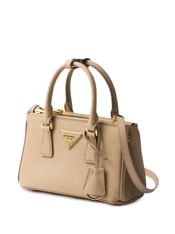 PRADA ガレリア　ゆん Prada ガレリア レザーミニバッグ | ブラウン | FARFETCH JP