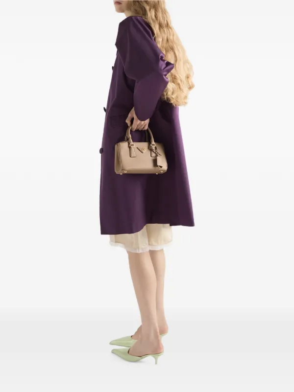 Prada ガレリア レザーミニバッグ | ブラウン | FARFETCH JP