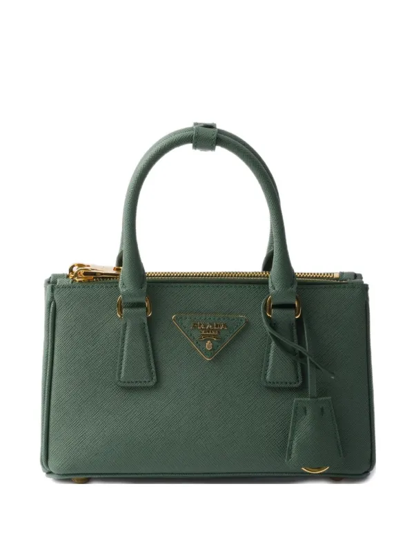 【PRADA】ガレリア サフィアーノレザー ミニバッグ★ナチュラル Prada ガレリア サフィアーノレザーミニバッグ | グリーン