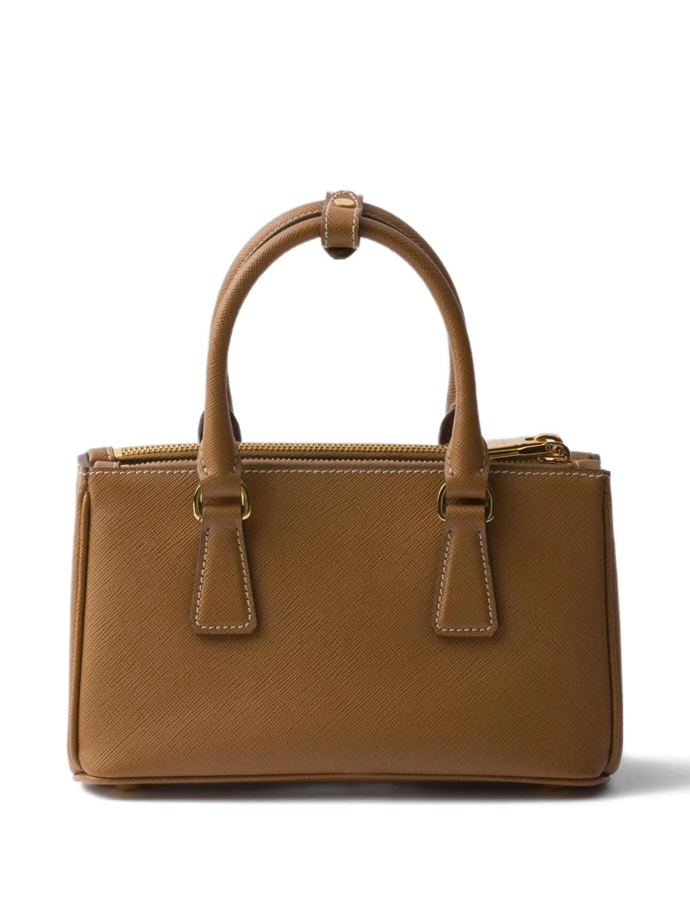 Prada Galleria Saffiano leren mini-tas met handvat Bruin