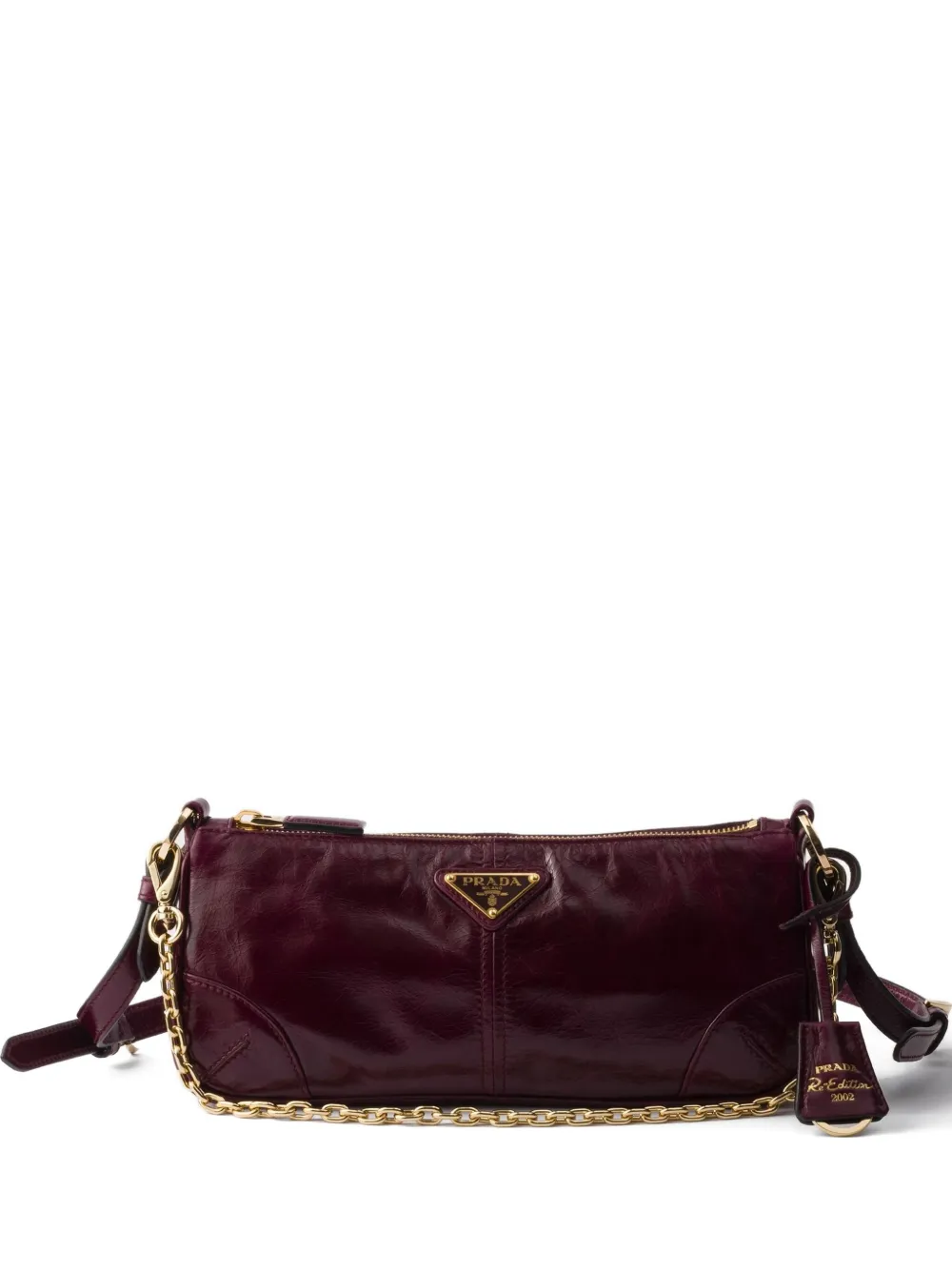 Prada Re-Edition 2002 logo-detail shoulder bag Rood