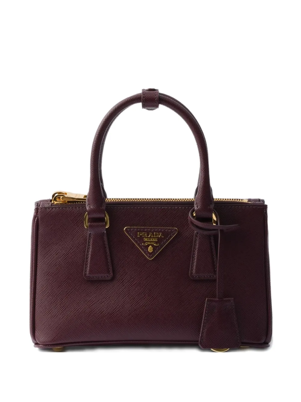 Prada Galleria Saffiano-leather Top-handle Mini Bag In Red