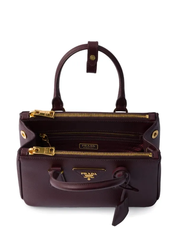 Prada Mini Sac à Main Galleria Rouge FARFETCH FR