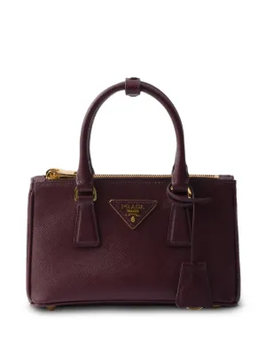 Prada ガレリア サフィアーノレザーハンドバッグ ミニ | ブラウン