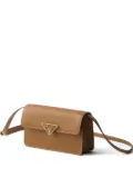 Prada Saffiano leather push-lock clasp mini bag - Brown