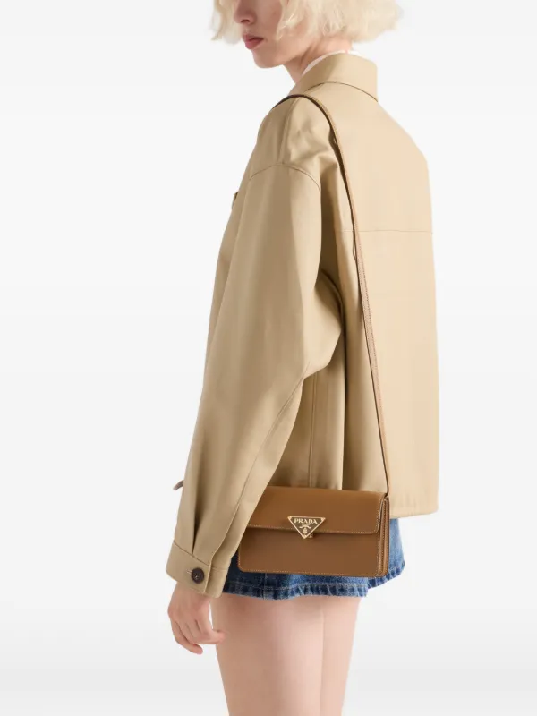 Prada サフィアーノレザー ミニバッグ | ブラウン | FARFETCH JP