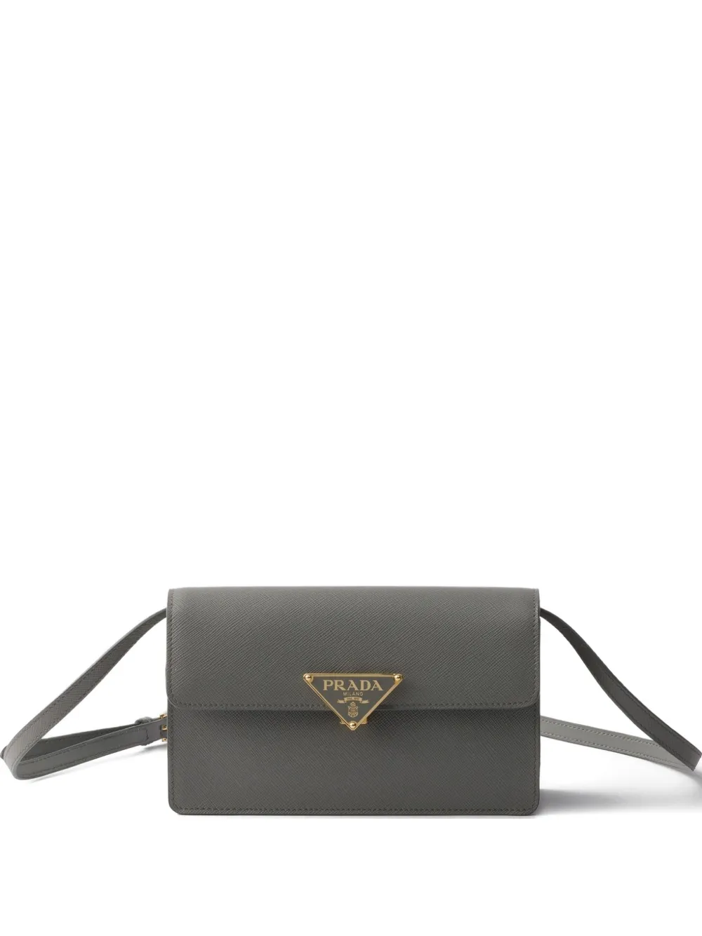Prada Saffiano leren mini-tas Grijs