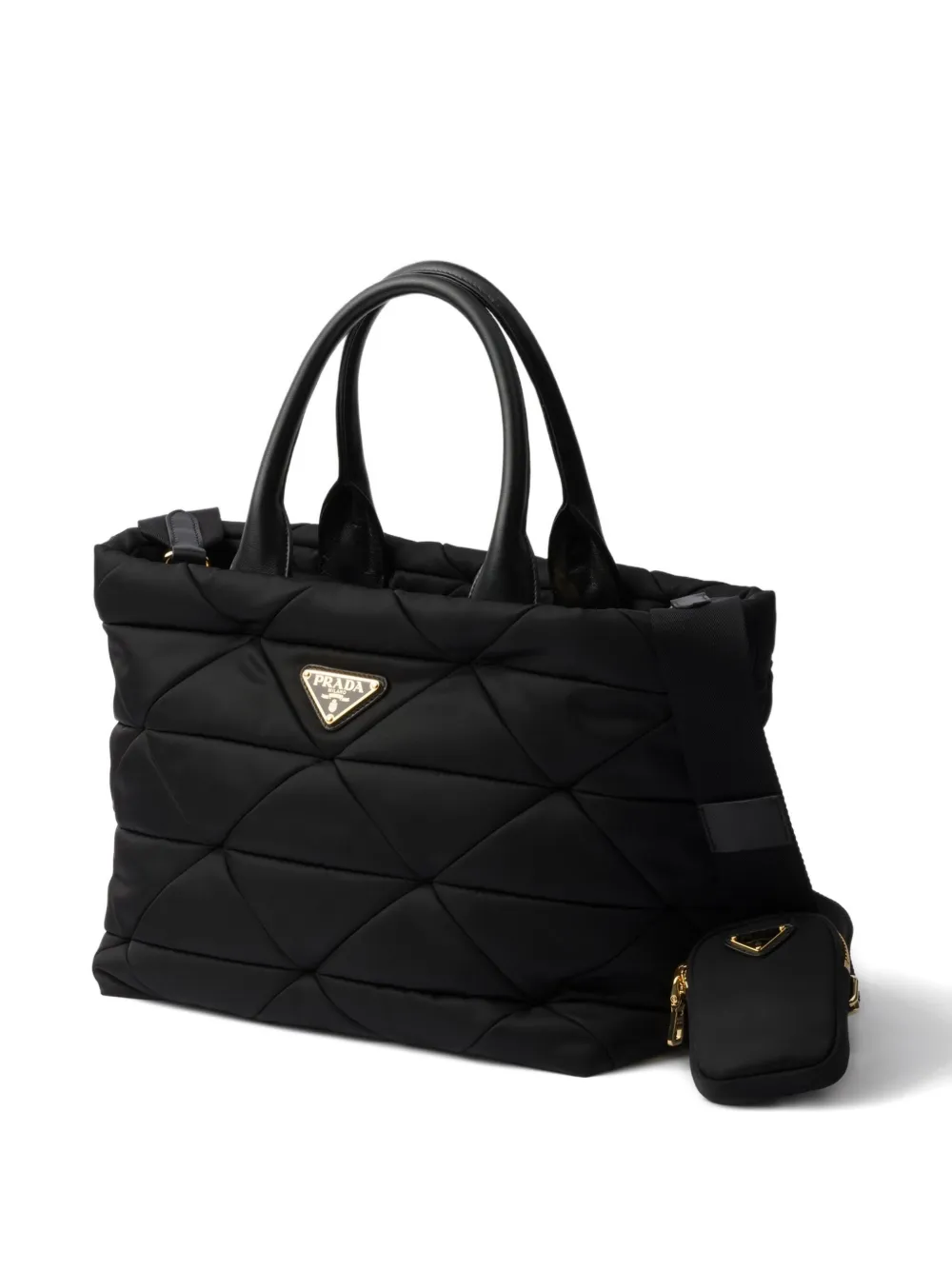 Prada medium Re-Nylon padded tote bag Zwart