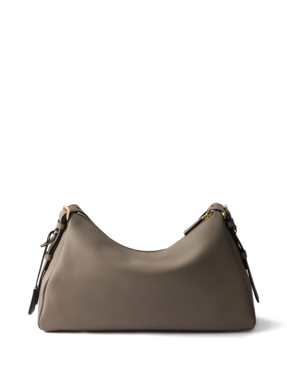 Prada Aimée leren schoudertas met rits - Grijs