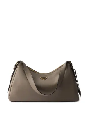 ショルダーバッグ・ポシェット PRADA Women Shoulder Bags 1BC255OVO2CYS F0018 BROWN Prada Prada Demi-Lune shoulder bag large Natural | TheDoubleF