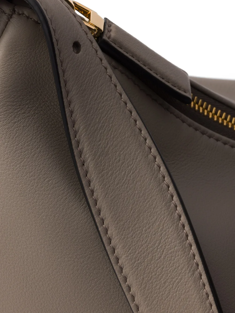 Prada Aimée leren schoudertas met rits Grijs