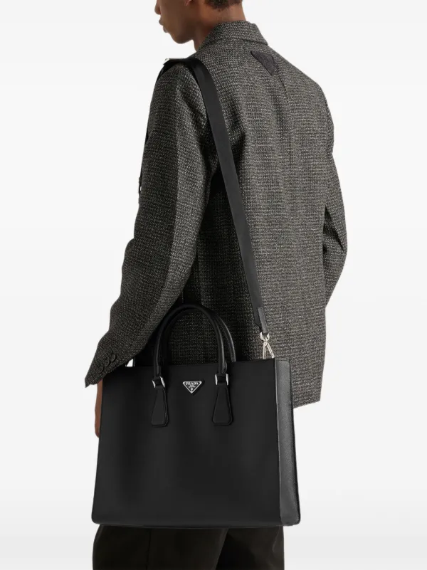 Prada レザー ハンドバッグ | ブラック | FARFETCH JP