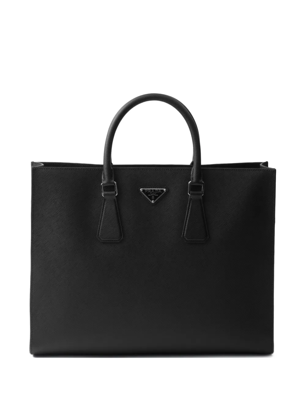  Prada Bolso Shopper Con Logo Triangular - Negro 