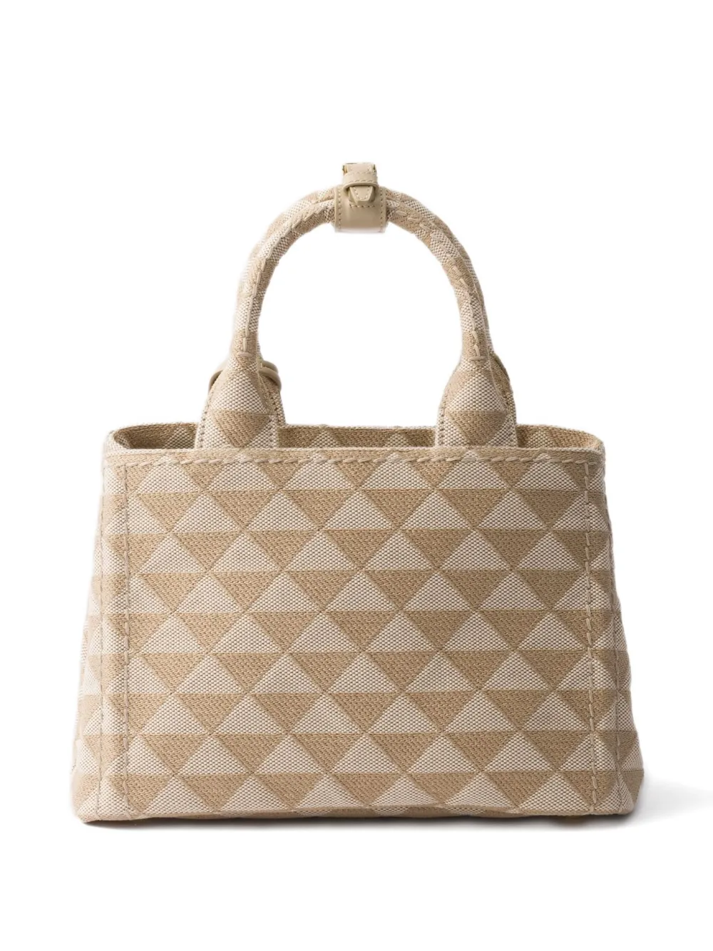 Prada small embroidered tote bag Beige