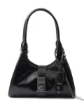 Prada small push-lock leather tote bag - Black