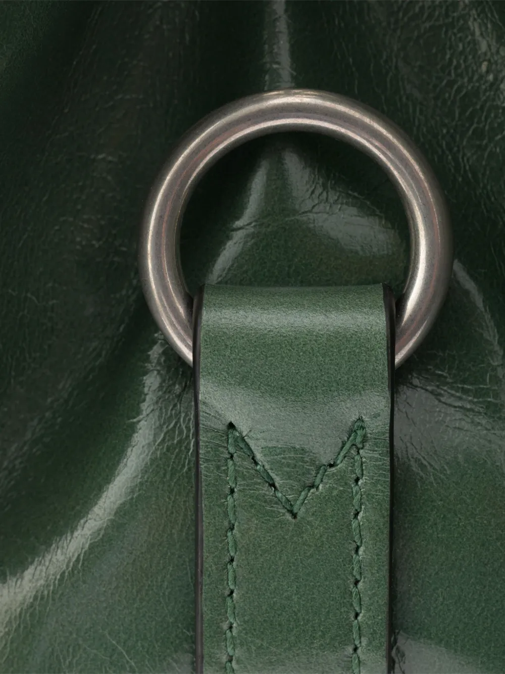 Prada small push-lock leather tote bag Groen