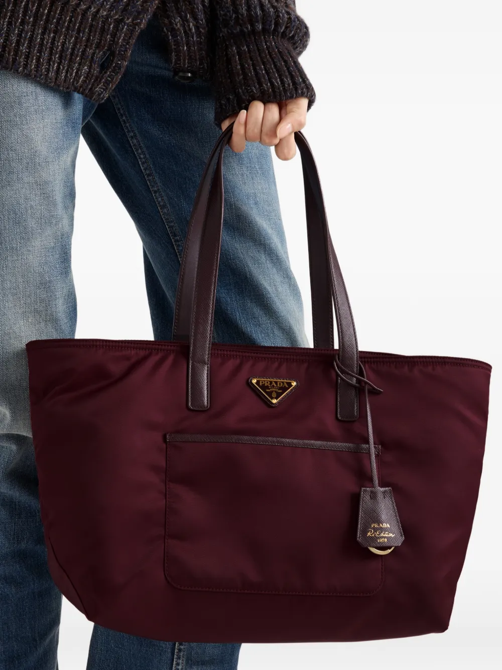 Prada Re-Edition 1978 medium shopper Rood