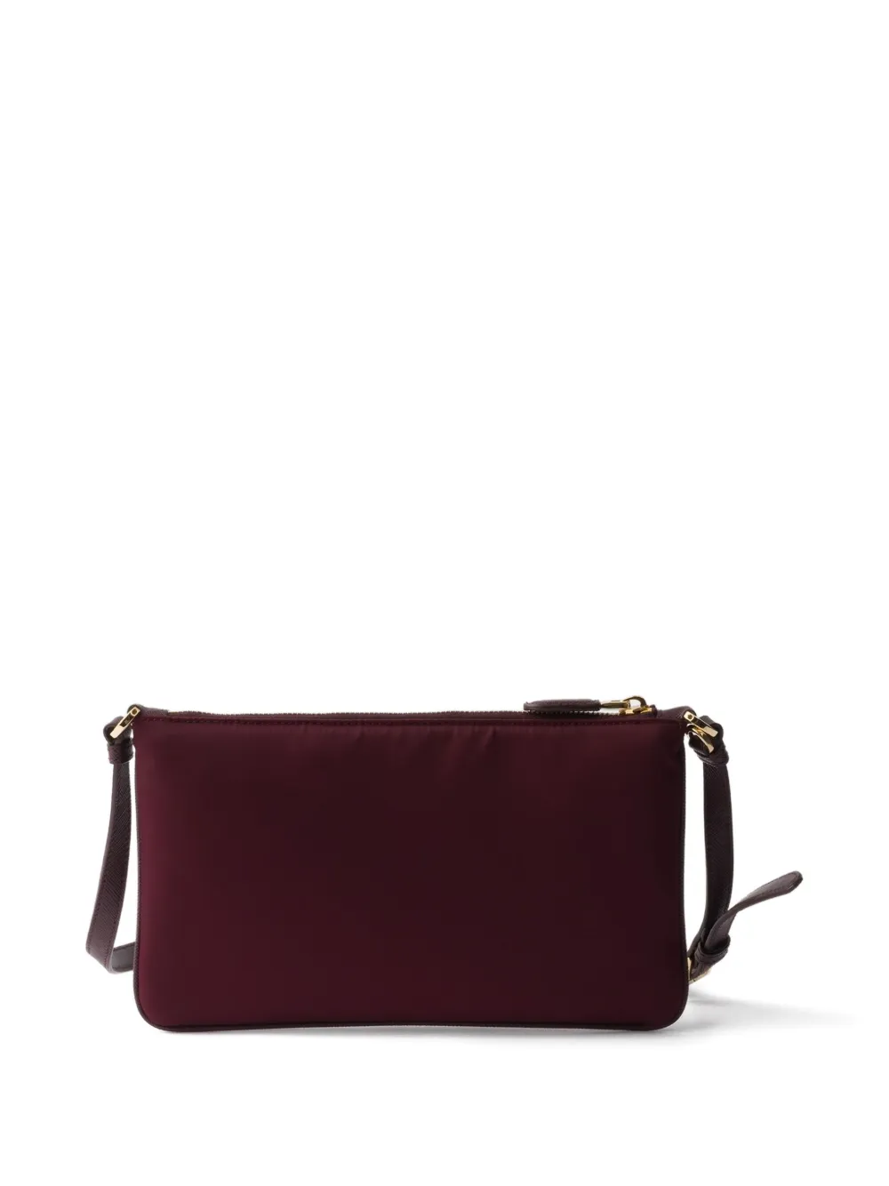 Prada Kleine schoudertas met triangel logo - Rood