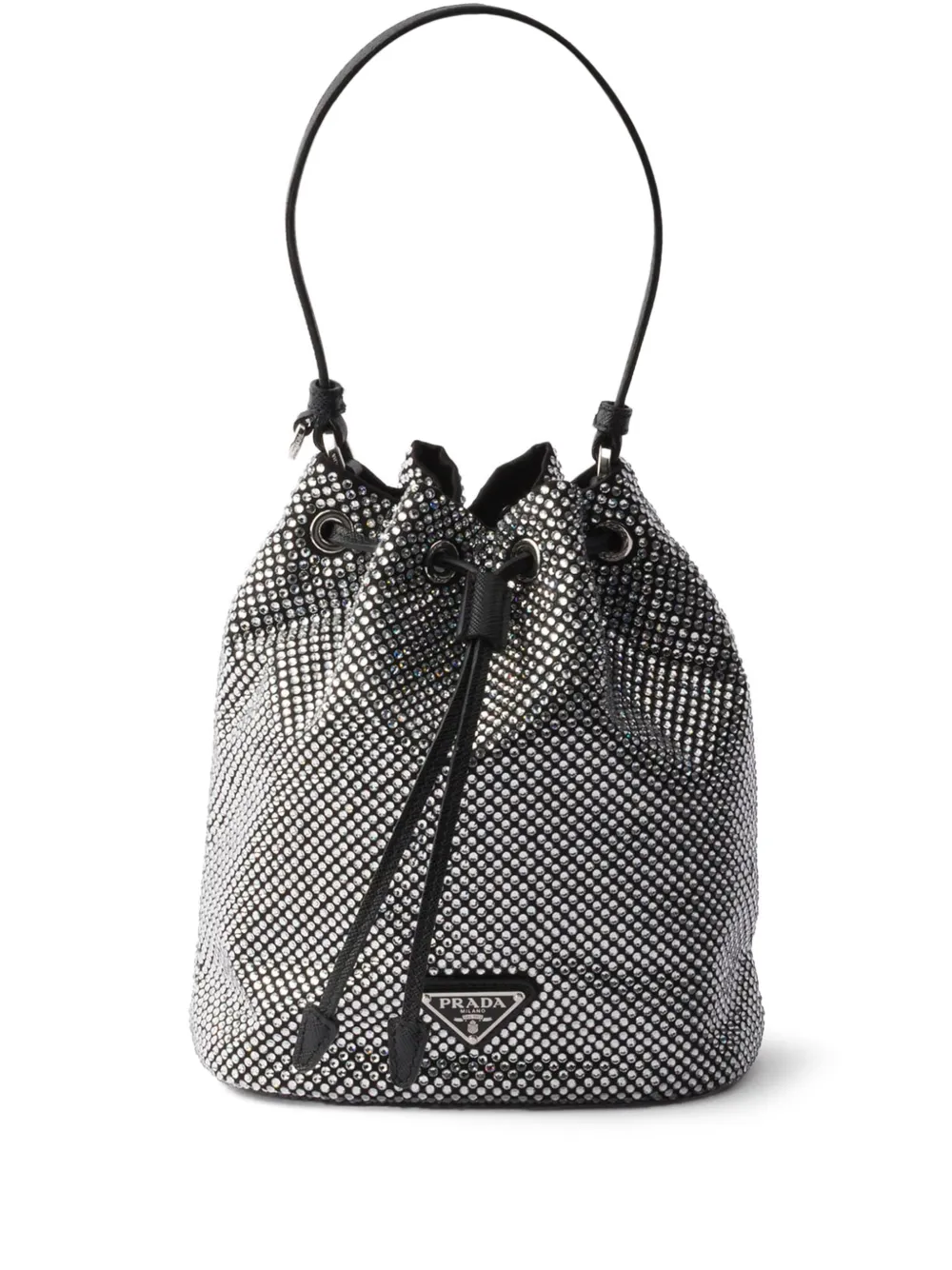 crystal-embellished bucket bag