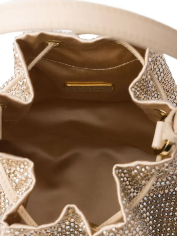PRADA ビジュートリム　バケットバック Prada ビジュートリム バケットバッグ | ニュートラル | FARFETCH JP