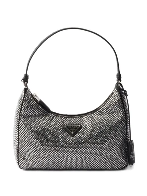 Prada mini Re-Edition 2005 crystal-embellished shoulder bag