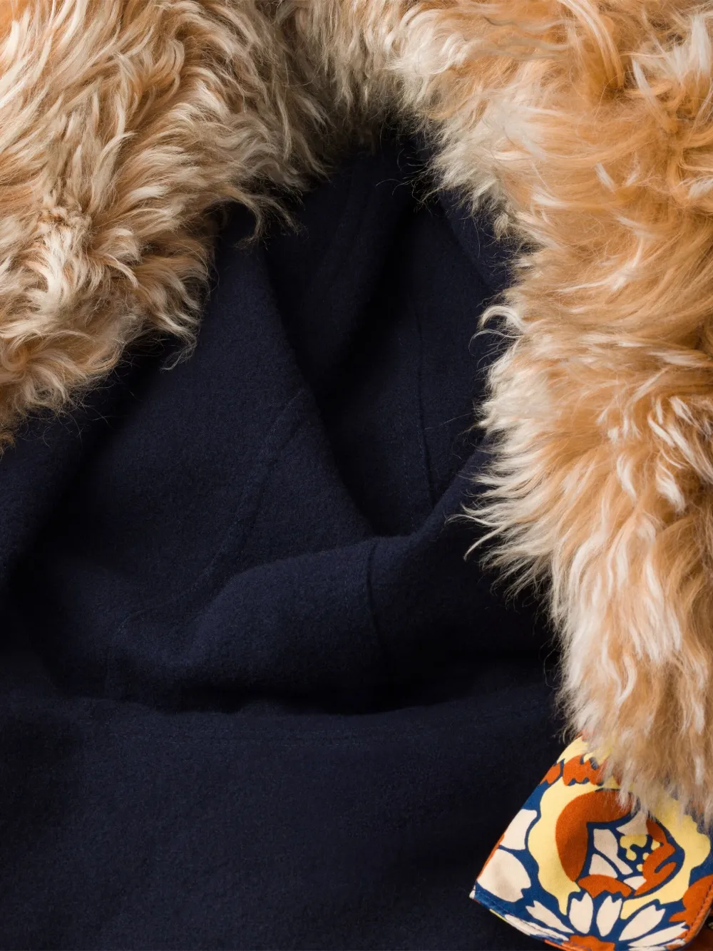 Prada Lammy capuchon met bloemenprint - Oranje