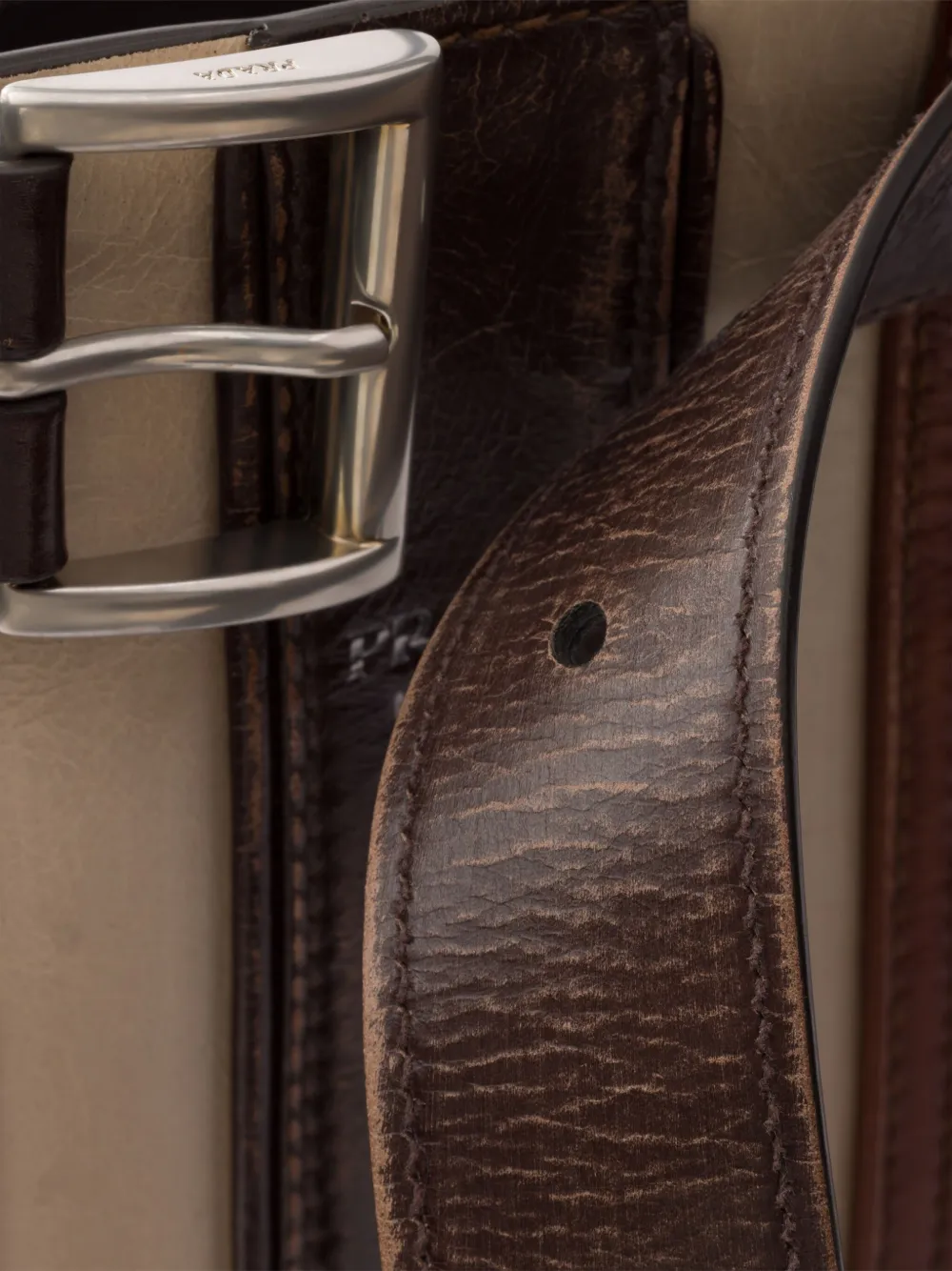 Prada Tote Bag Mit Kontrasteinsatz In Brown