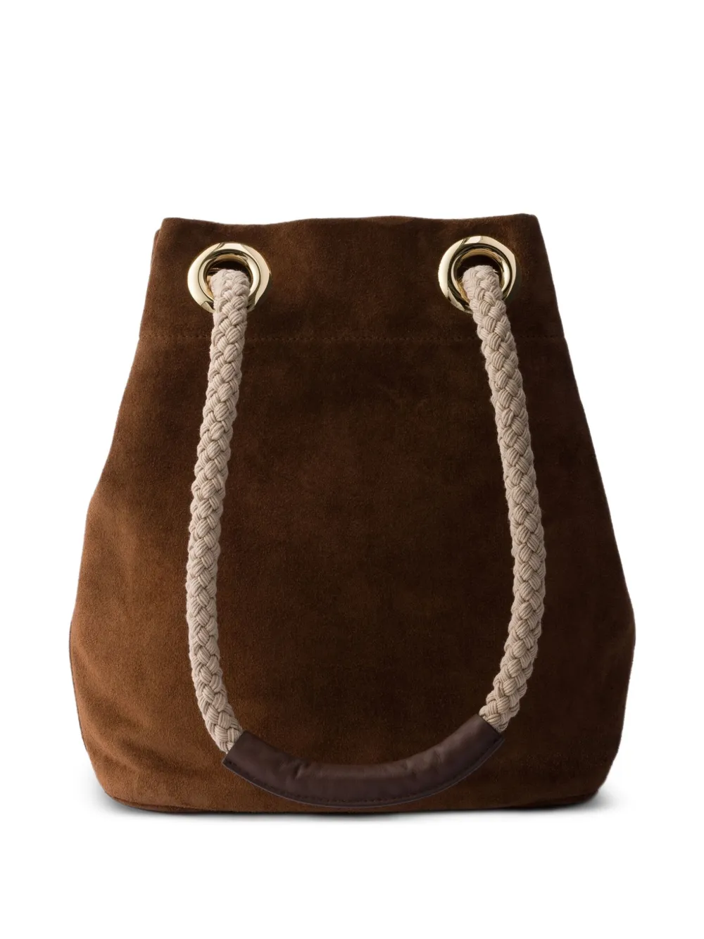 Prada small Mariner suede bucket bag Bruin