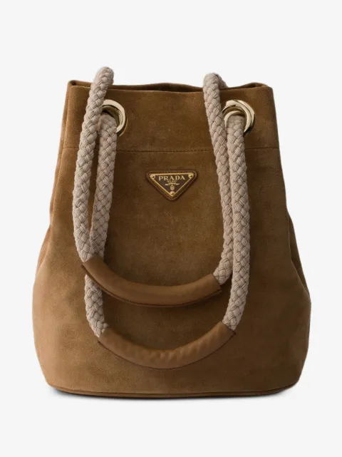 Prada Mariner small suede bucket bag