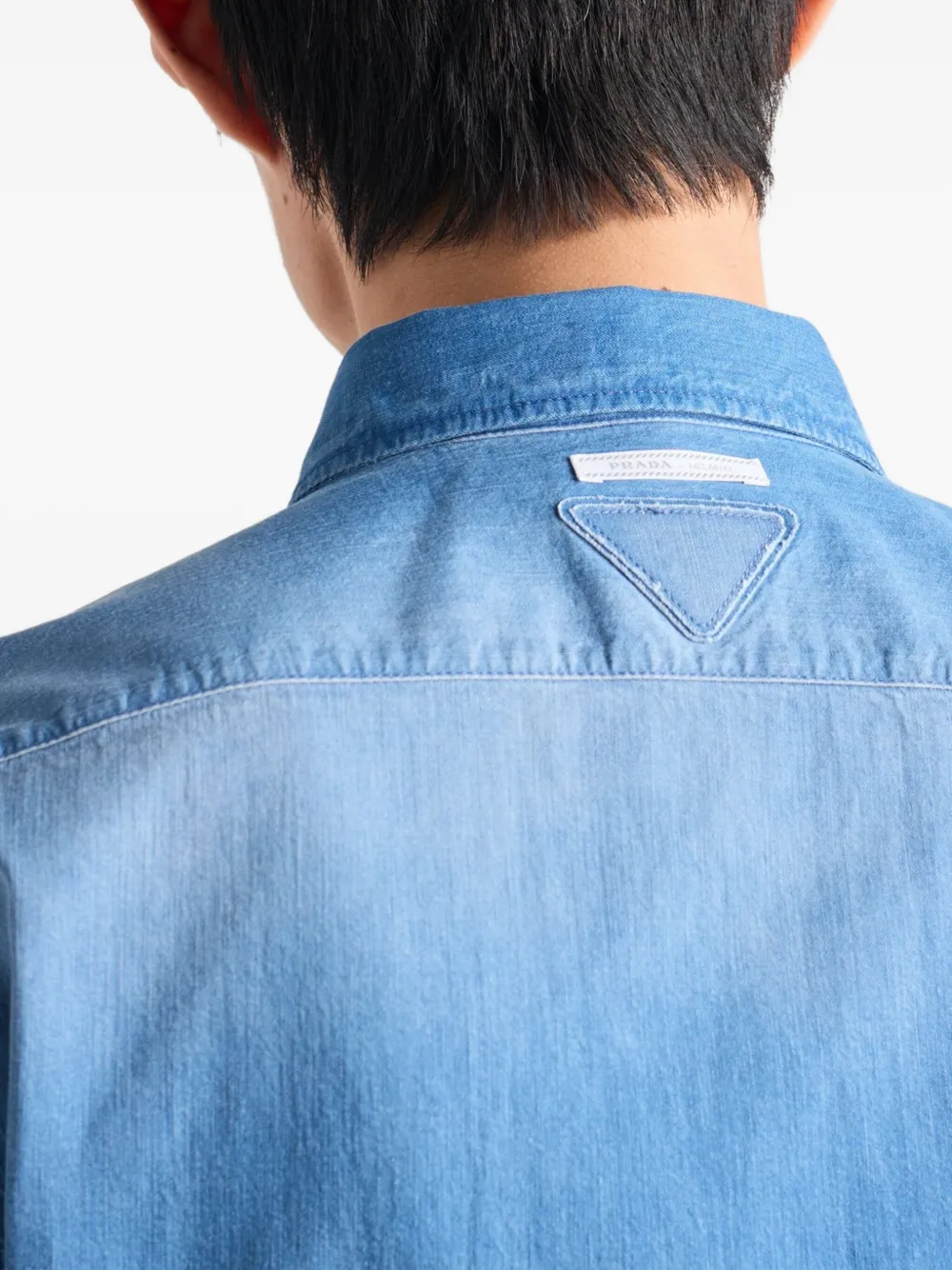 Prada Gebleekt denim overhemd Blauw