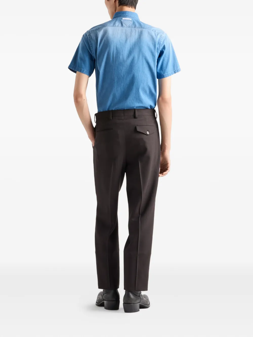 Prada Gebleekt denim overhemd Blauw