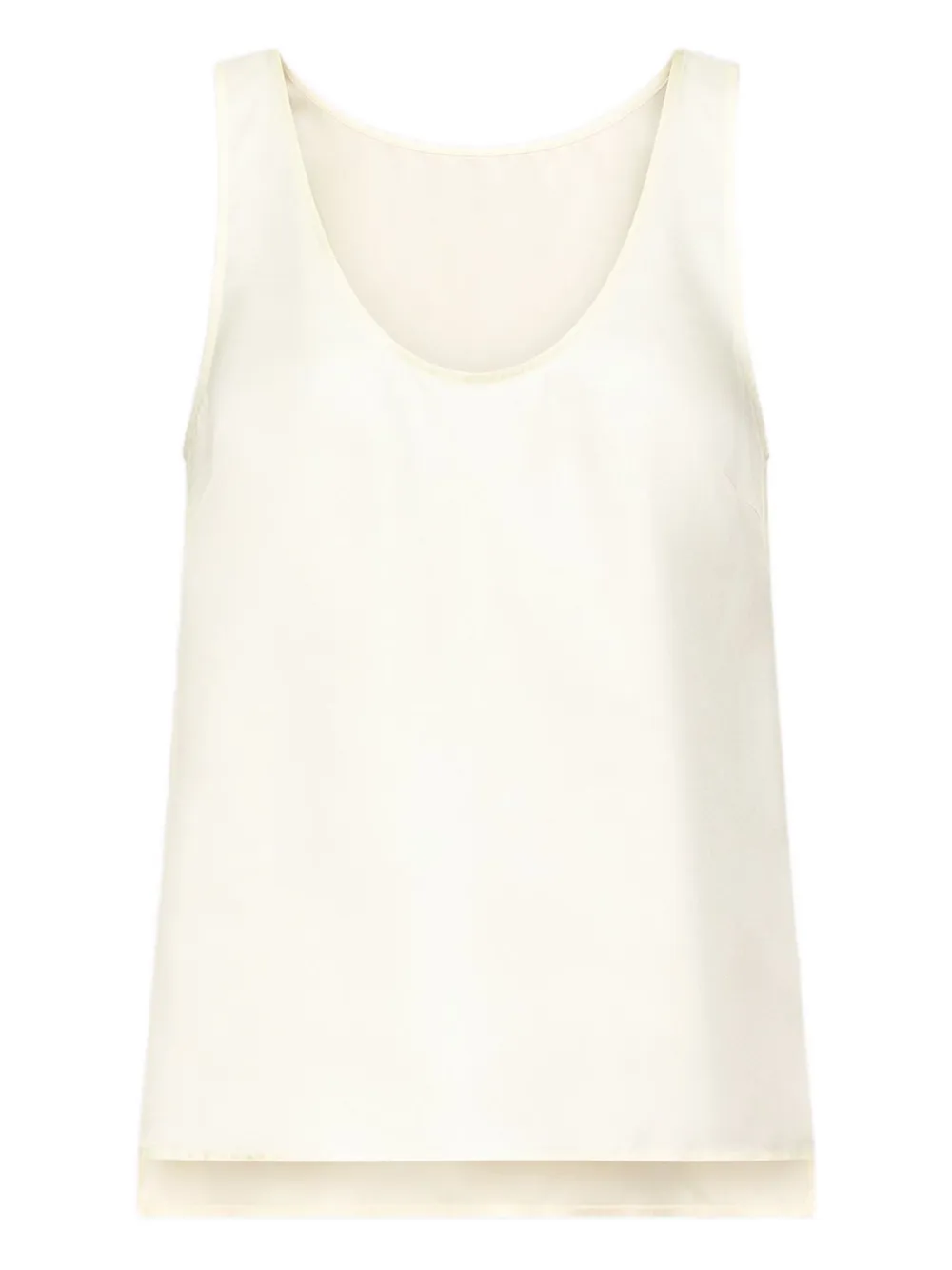 LouLou de Saison Gaby mouwloze top met diepe ronde hals Wit