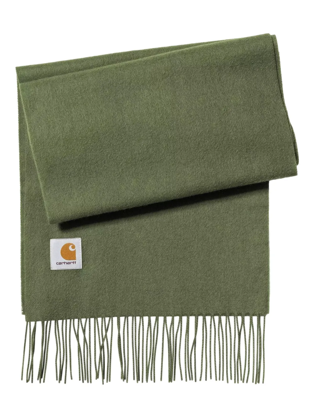 Carhartt WIP fringed wool scarf Groen