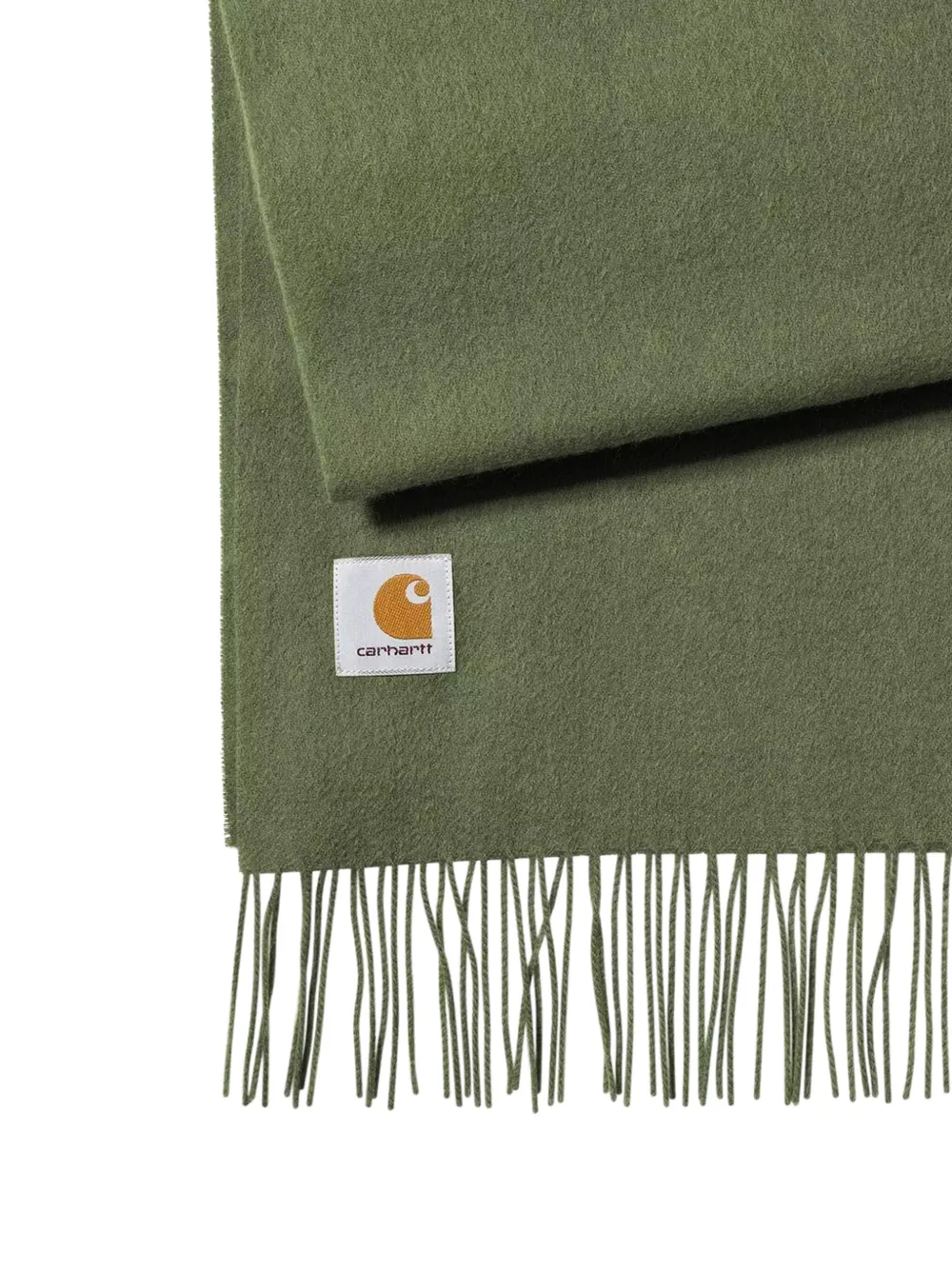 Carhartt WIP fringed wool scarf Groen