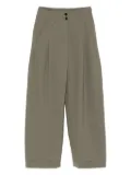 High pleated pocket trousers - Green