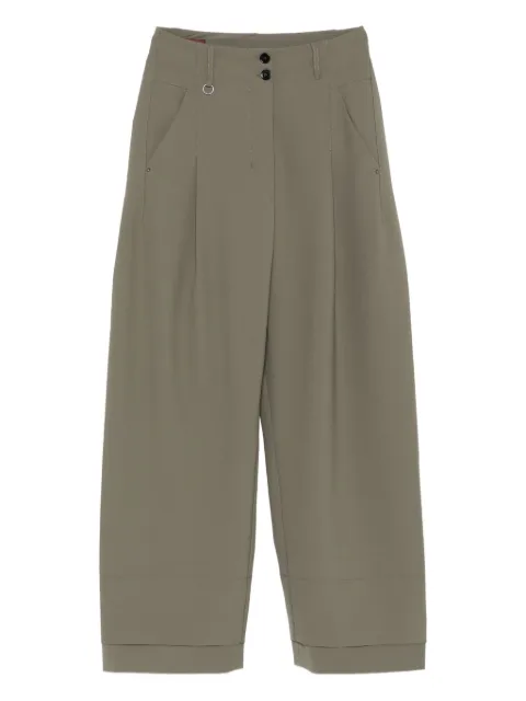 High pleated pocket trousers