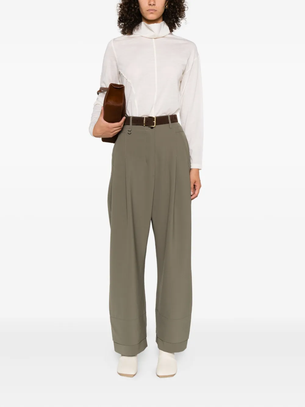 High high-neck asymmetric-hem top | Blouses | Image 2