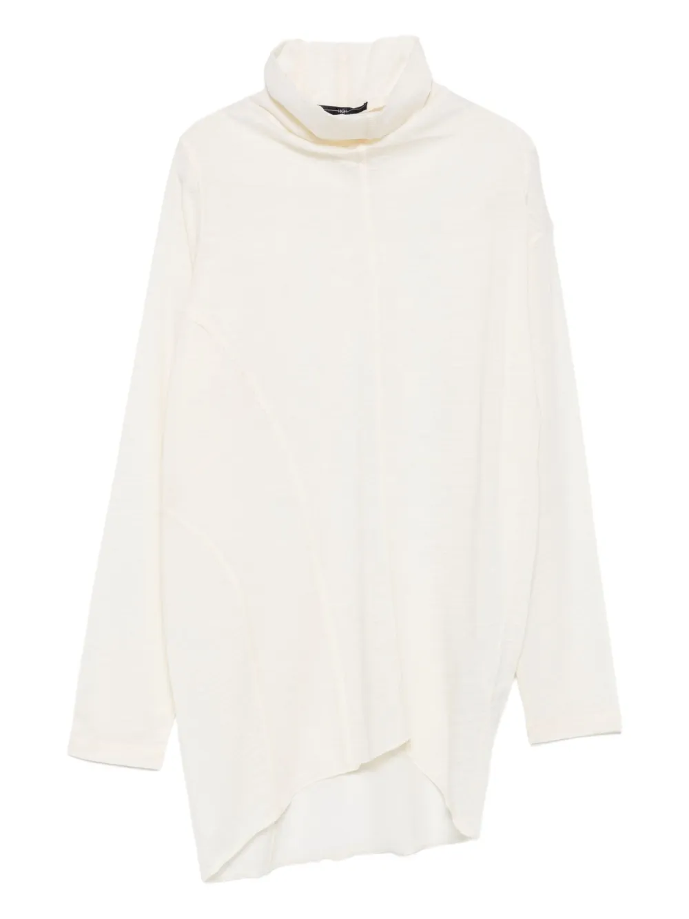 High high-neck asymmetric-hem top | White | Image 1