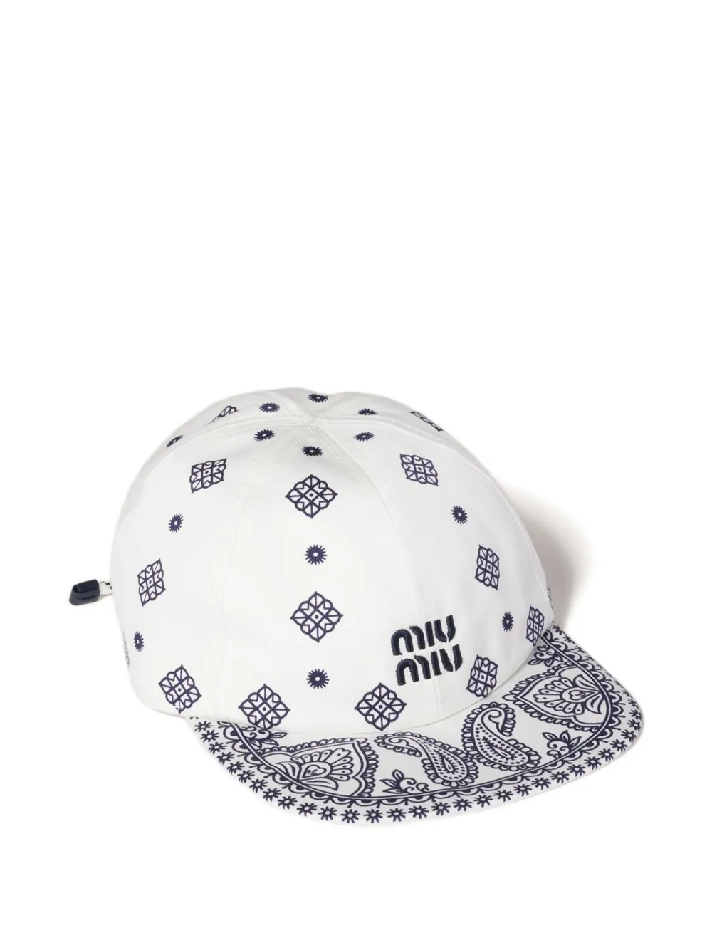 Miu paisley-print baseball cap Wit