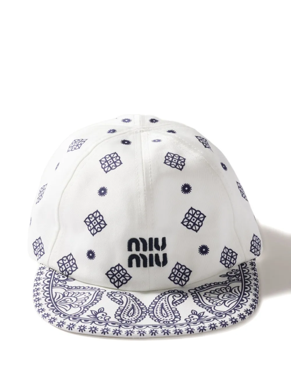 Miu paisley-print baseball cap Wit