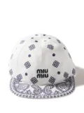 Miu Miu paisley-print baseball cap - White