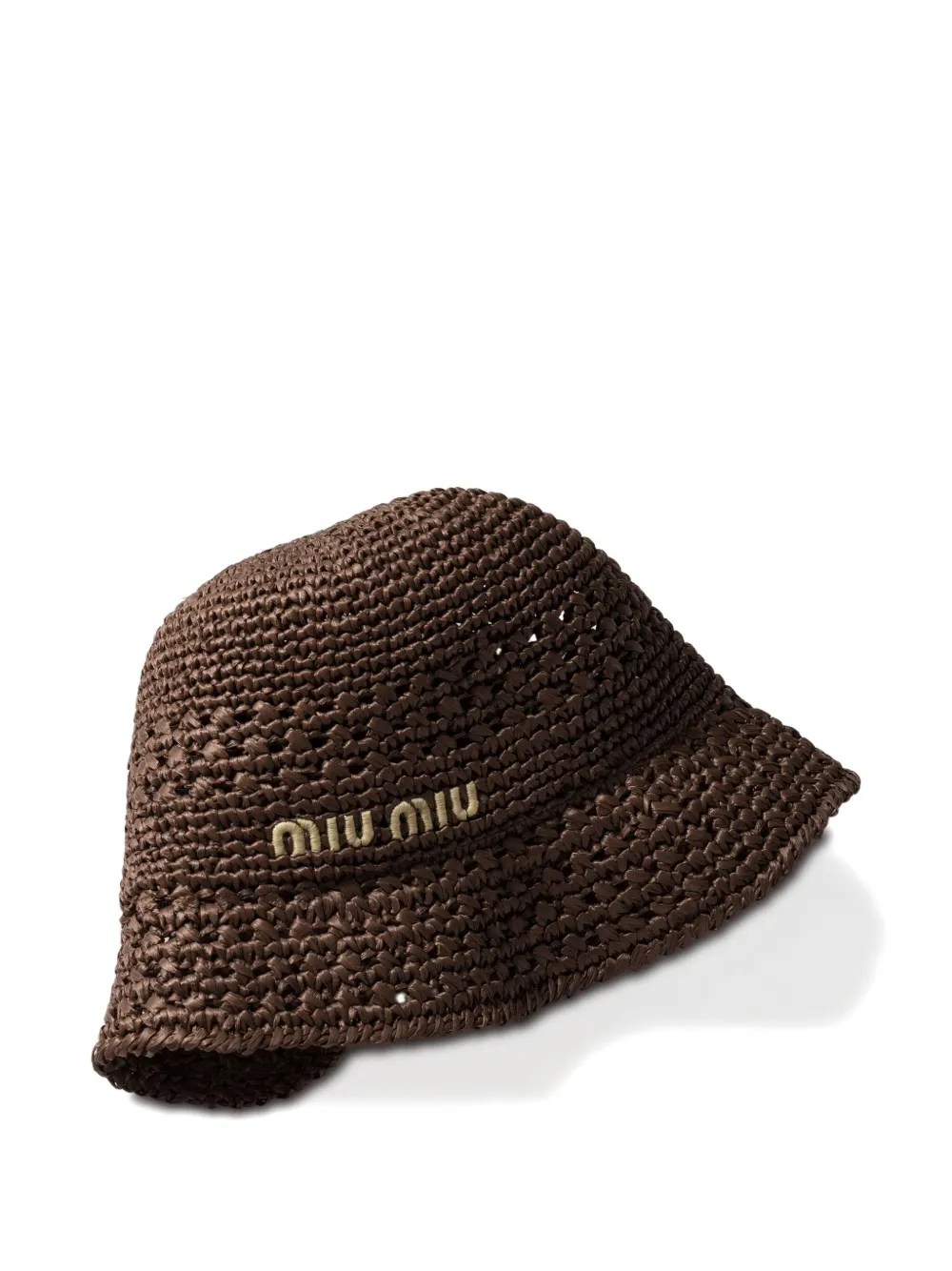 Miu Woven fabric hat Bruin
